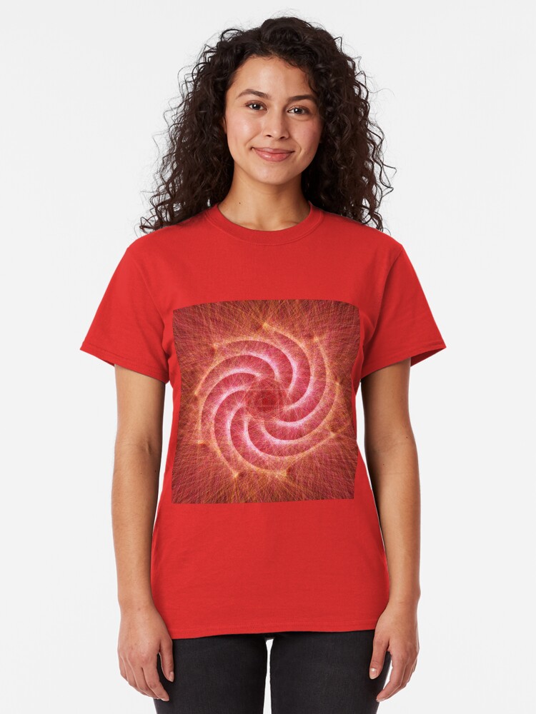 Alternate view of Optical lines — Red Classic T-Shirt