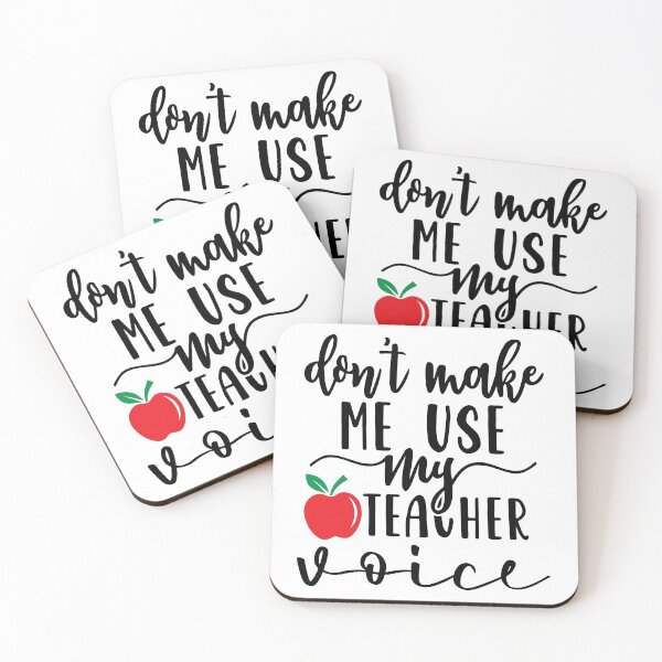 Item preview, Don't Make Me Use My Teacher Voice Funny Teacher Quote With Apple designed and sold by Briekel.