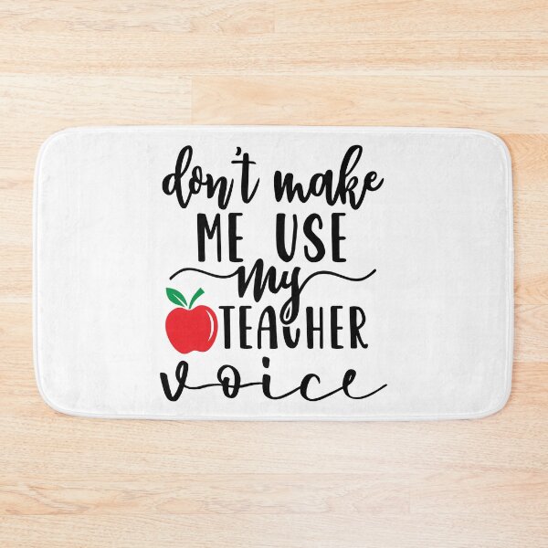 Item preview, Don't Make Me Use My Teacher Voice Funny Teacher Quote With Apple designed and sold by Briekel.