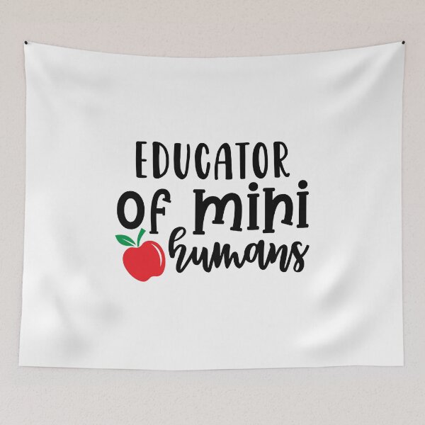 Item preview, Educator of Mini Humans Funny Teacher Quote With Apple designed and sold by Briekel.