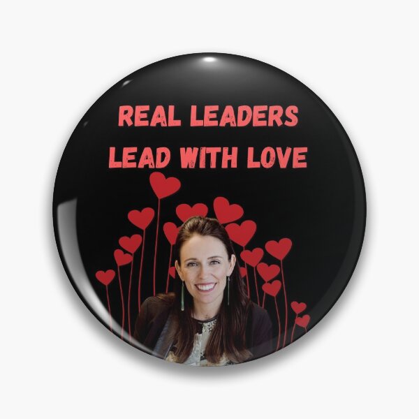 Aperçu de l'œuvre Les vrais leaders mènent avec amour - Jacinda Ardern Edition créée et vendue par Costas-Designs.