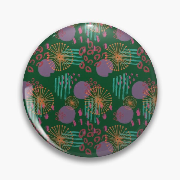 Item preview, Abstract green Floral designed and sold by bennetttextiles.