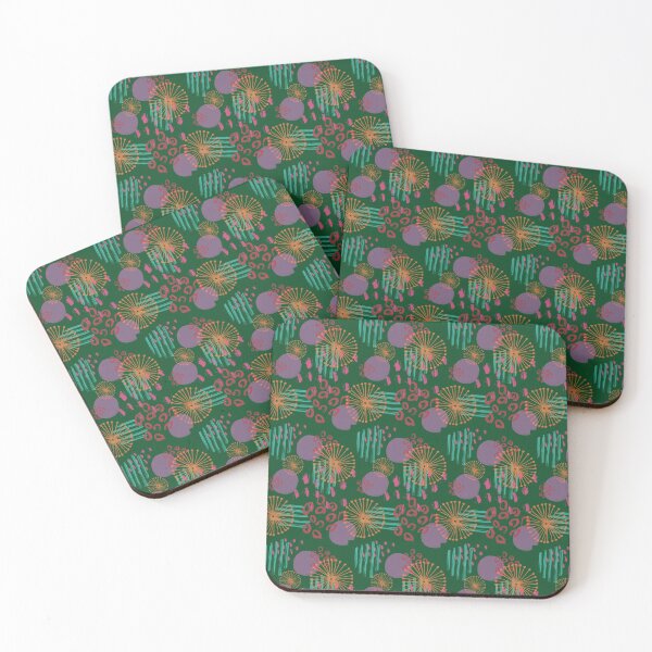 Item preview, Abstract green Floral designed and sold by bennetttextiles.
