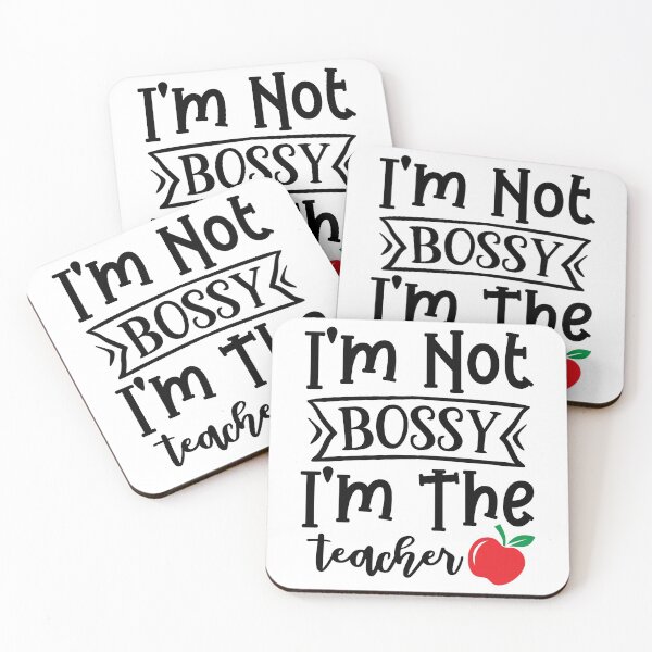 Item preview, I'm Not Bossy I'm The Teacher Funny Teacher Quote With Apple designed and sold by Briekel.