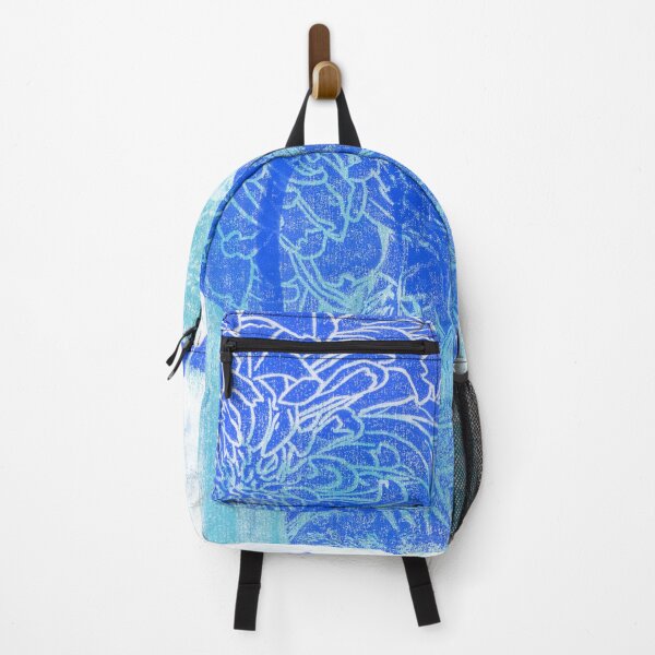 Item preview, blue stillife with dahlia: linoprint designed and sold by kosarandrea.