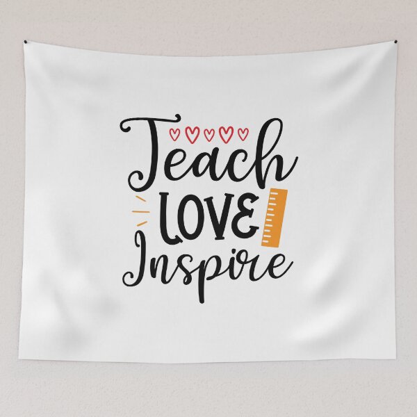 Item preview, Teach Love Inspire Teacher Quote designed and sold by Briekel.