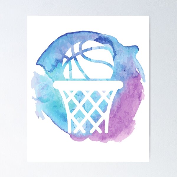 Item preview, Basketball Girls Cute Blue Watercolor designed and sold by RaquelDeneth.