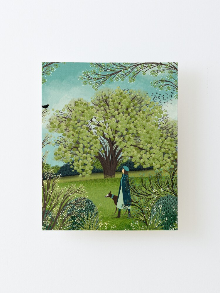 Alternate view of SPRING DOG WALK Mounted Print