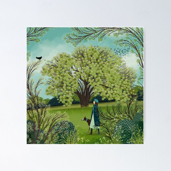 Aperçu de l'œuvre PROMENADE DE CHIEN DE PRINTEMPS créée et vendue par JANE NEWLAND.