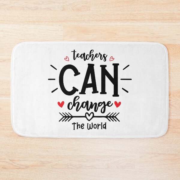 Item preview, Teachers Can Change The World Teacher Quote With Hearts designed and sold by Briekel.