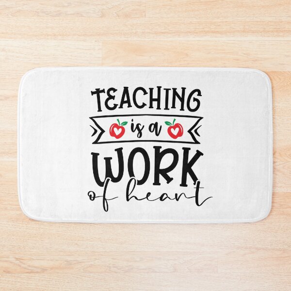 Item preview, Teaching Is A Work Of Heart Teacher Quote With Apples And Hearts designed and sold by Briekel.