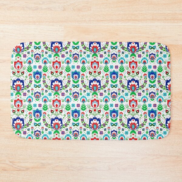 Item preview, Folk Art Flowers on White designed and sold by KrisInStitches.