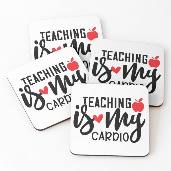 Item preview, Teaching Is My Cardio Funny Teacher Quote With Apple And Heart designed and sold by Briekel.