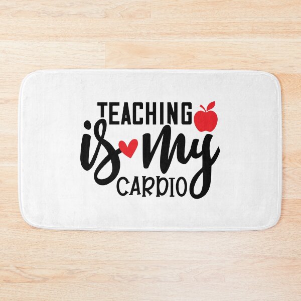 Item preview, Teaching Is My Cardio Funny Teacher Quote With Apple And Heart designed and sold by Briekel.