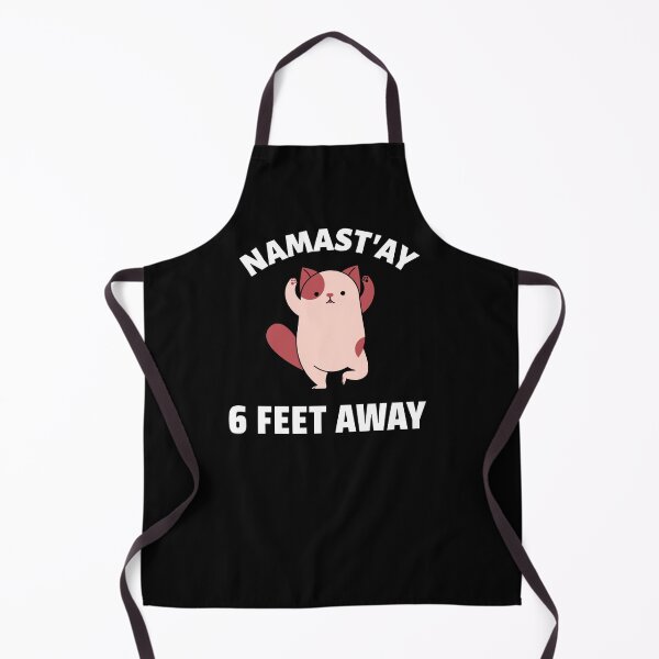 Item preview, Namast'ay 6 Feet Away - Cute Yoga Cat designed and sold by Sansmalice.