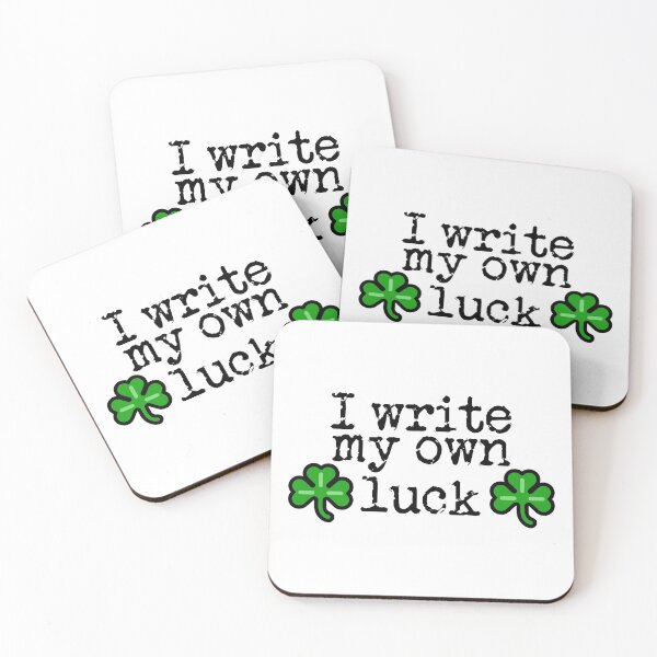 Item preview, I write my own luck black designed and sold by TeaRoseWriter.