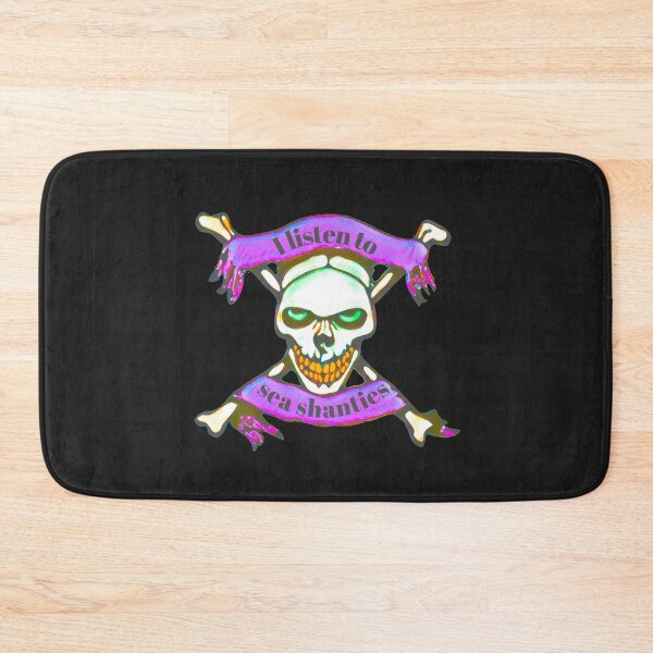 Item preview, I listen to sea shanties Wellerman Sea Shanty Skull designed and sold by DesignsofNote.