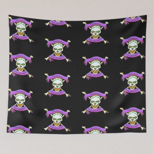 Item preview, I listen to sea shanties Wellerman Sea Shanty Skull designed and sold by DesignsofNote.