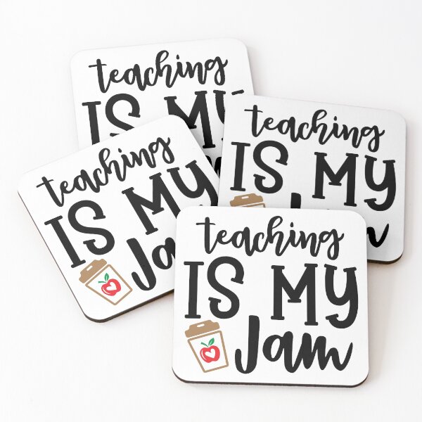 Item preview, Teaching Is My Jam Funny Teacher Quote With Apple And Heart designed and sold by Briekel.
