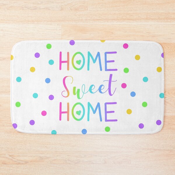 Item preview, Home Sweet Home - Rainbow Gradient with Polka Dots on White designed and sold by Whoopsidoodle.