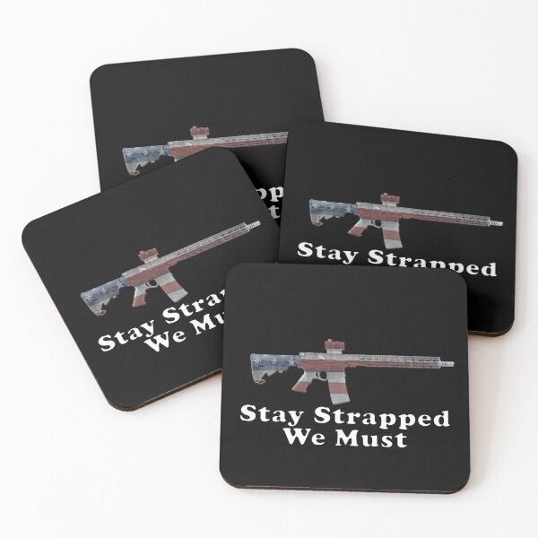 Item preview, Stay Strapped We Must AR-15 American Flag designed and sold by Matt Ballinger.