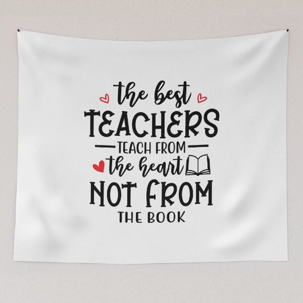 Item preview, The Best Teachers Teach From The Heart Not From The Book Teacher Quote designed and sold by Briekel.