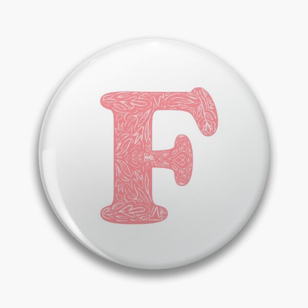 Item preview, F Initial / Monogram - Pink Floral designed and sold by MessyBestie.