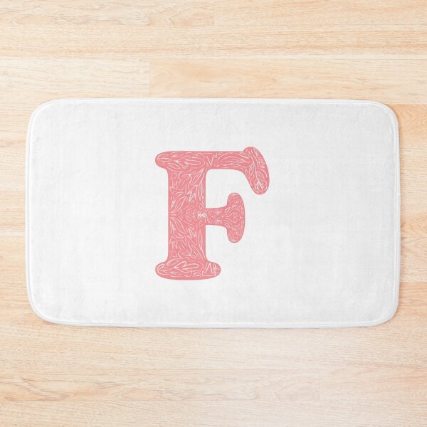 Item preview, F Initial / Monogram - Pink Floral designed and sold by MessyBestie.