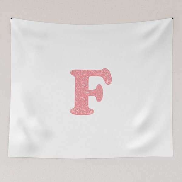 Item preview, F Initial / Monogram - Pink Floral designed and sold by MessyBestie.