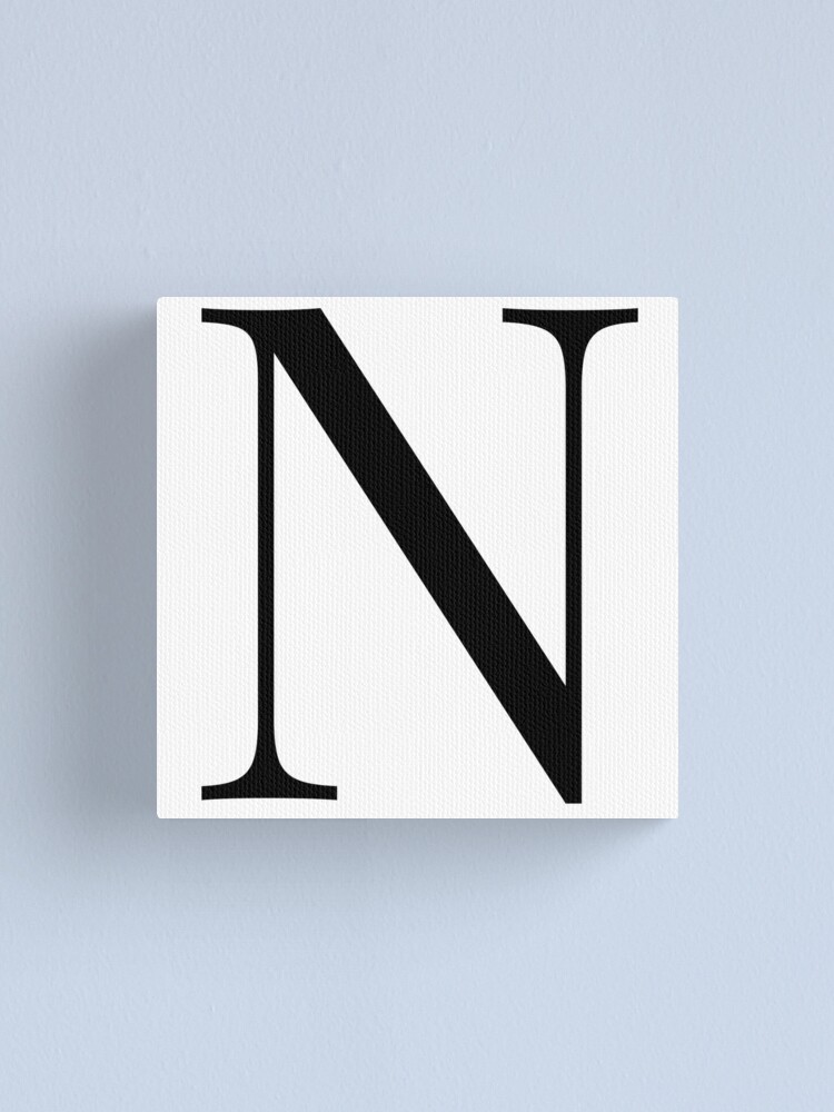 Letter N in a Classic Font 