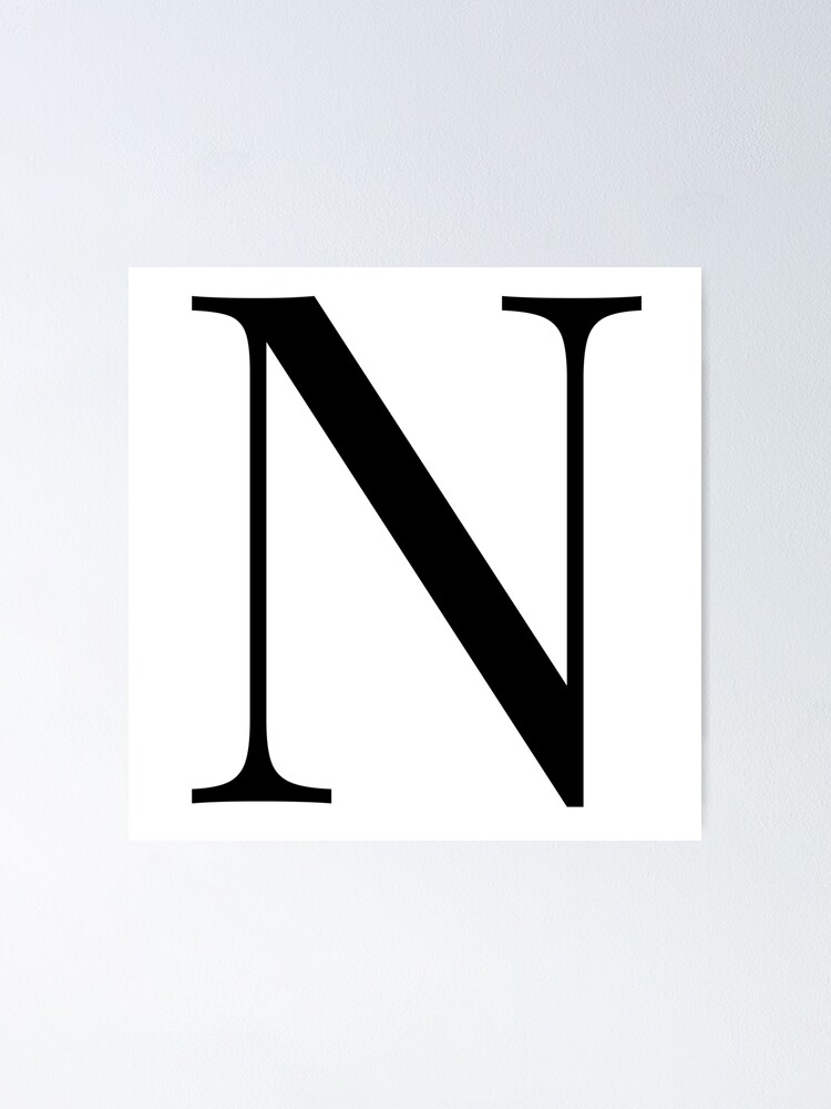 Letter N in a Classic Font