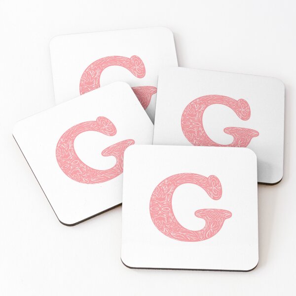 Item preview, G Initial / Monogram - Pink Floral designed and sold by MessyBestie.
