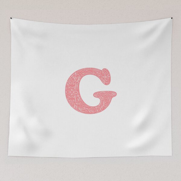Item preview, G Initial / Monogram - Pink Floral designed and sold by MessyBestie.
