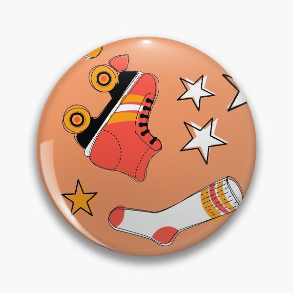 Item preview, Orange and red retro roller skate designed and sold by Miriam Omura.