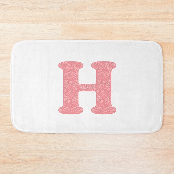 Item preview, H Initial / Monogram - Pink Floral designed and sold by MessyBestie.