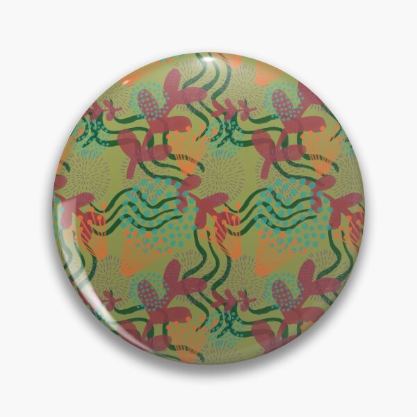 Item preview, Light green abstract floral print designed and sold by bennetttextiles.