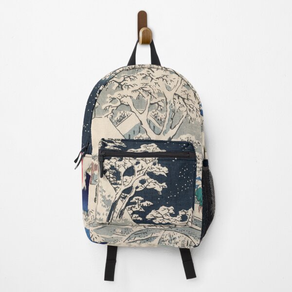 Item preview, Drum Bridge in Snow Vintage Ukiyo-e Japanese Art designed and sold by VintageArchive.