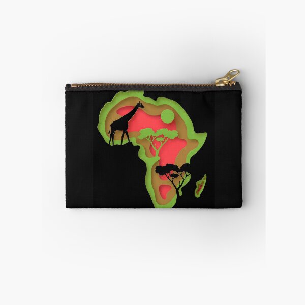 Item preview, DIY, Africa papercraft deep green and red landscape designed and sold by MerriDesing.