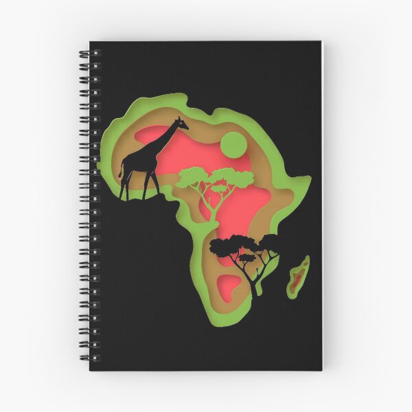Item preview, DIY, Africa papercraft deep green and red landscape designed and sold by MerriDesing.