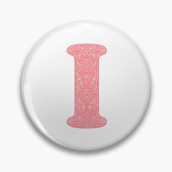 Item preview, I Initial / Monogram - Pink Floral designed and sold by MessyBestie.
