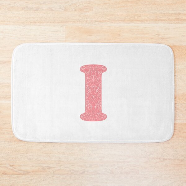 Item preview, I Initial / Monogram - Pink Floral designed and sold by MessyBestie.