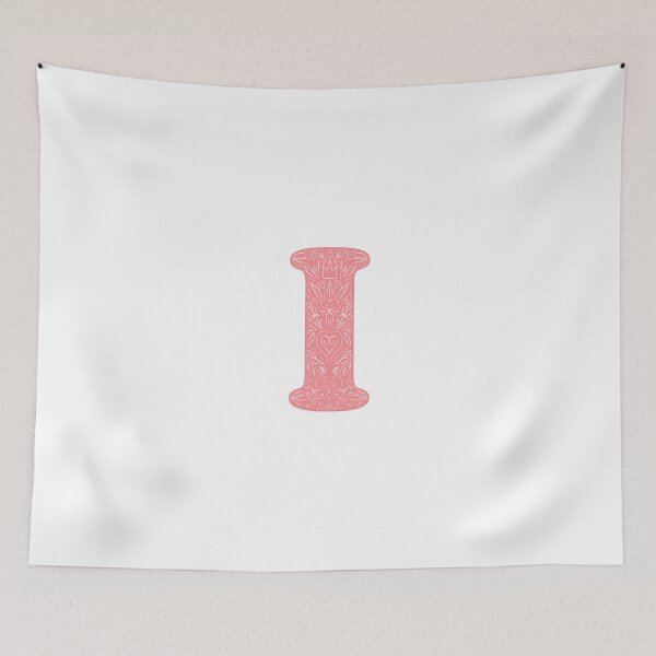 Item preview, I Initial / Monogram - Pink Floral designed and sold by MessyBestie.