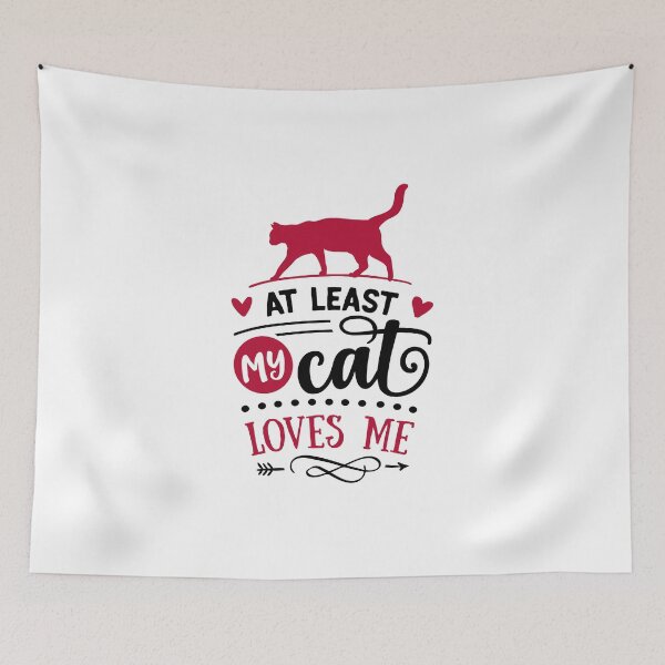 Item preview, At Least My Cat Loves Me Funny Anti-Valentine's Day Quote designed and sold by Briekel.