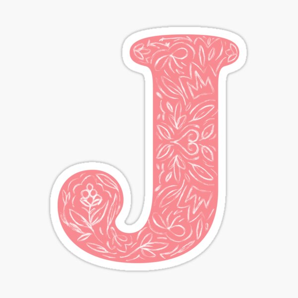 Watercolor Monogram Pink Letter I Sticker for Sale by nocap82