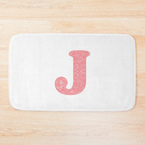 Item preview, J Initial / Monogram - Pink Floral designed and sold by MessyBestie.