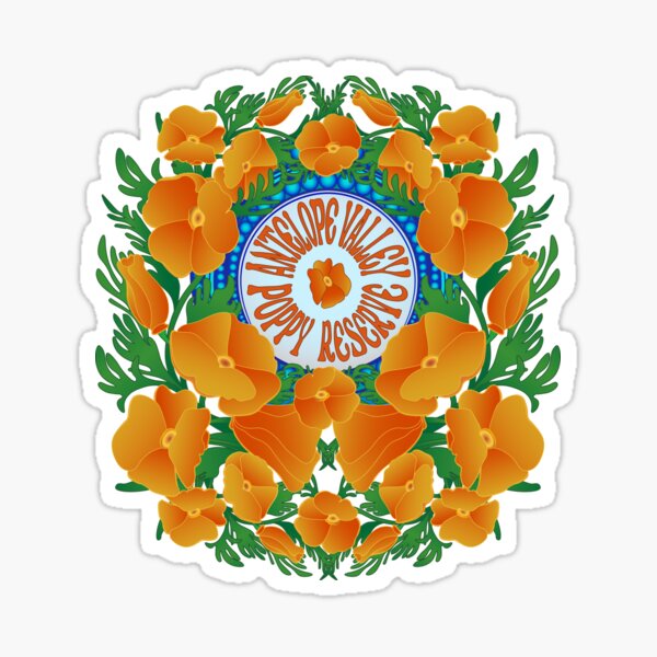 Antelope Valley California State Poppy Reserve Wildflower Superbloom Sticker
