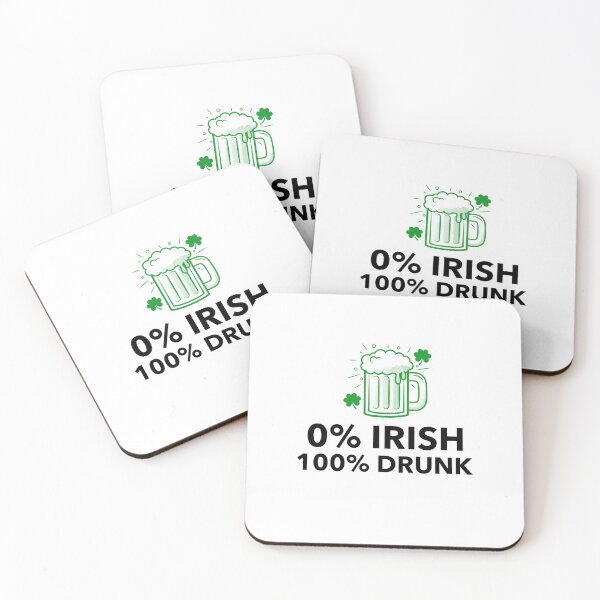 Item preview, 0% Irish 100% Drunk designed and sold by ShopEssentials.