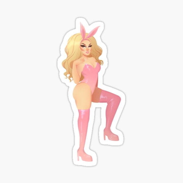Trixie Mattel Pink Playboy Bunny Sticker Sticker