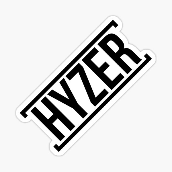Hyzer Disc Golf Sticker