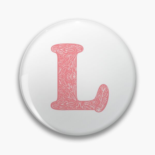 Item preview, L Initial / Monogram - Pink Floral designed and sold by MessyBestie.